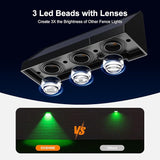 12 Pack Color Changing Solar Powered Fence Lights Outdoor Decorative LED Waterproof Wall Lamps for Outside Deck | Lumora