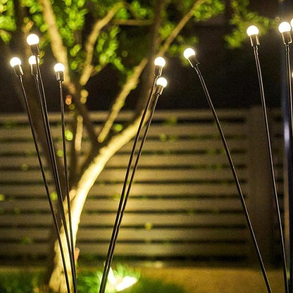Solar Garden Lights Solar LED String Lights Firefly Solar Lights Outdoor Waterproof Firefly Solar Pathway Lights, Solar Stake Lights Outdoor Garden Decoration Garland Lights Camping Lights Solar Light