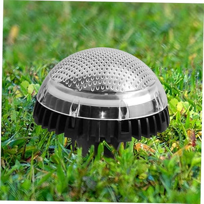 FRCOLOR 4pcs LED Solar-Powered Outdoor Ground Lamps for Garden Lawn, Warm Light Disc In-ground Landscape Lighting, Weather-Resistant Solar Pathway Lights for Patio and Driveway