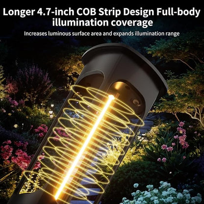 Solar Pathway Lights Outdoor 4 Pack: Solar Powered Garden Lights Waterproof 12-Hour Illumination & Longer Light Strip - Bright Landscape Path Lights for Lawn Driveway Patio Sidewalk Yard