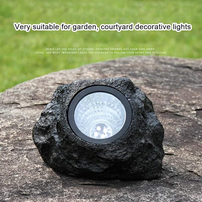 Outdoor Solar Rock Lights, LED Waterproof Solar Power Light, Imitation Stone Garden Lamp for Way, Walkway, Yard