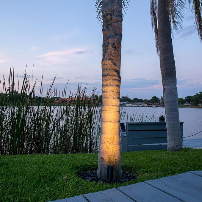 VOLT Top Dog Scotty 12V Cast Brass Outdoor Spotlight (Black) for Low Voltage Landscape Lighting of Yard, Lawn | Lumora