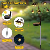 4 Pack Solar Hexagon Lights Outdoor Garden, 6 Head Solar Swaying Pathway Stake Lights with 8 Modes Changing Colors | Lumora