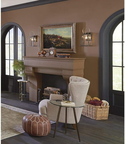 Progress Lighting Barnett Collection 1-Light Clear Glass Farmhouse Outdoor Medium Wall Lantern Light Antique Bronze