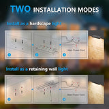 VOLISUN 7 Inch Retaining Wall Lights, IP67 Waterproof Hardscape Lighting, Cuttable Low Voltage Lighting, 12V Paver | Lumora