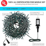 105FT 300 LEDs Red Green Christmas Lights Outdoor Indoor, Christmas Tree Lights Party Decorations, 8 Lighting Modes | Lumora