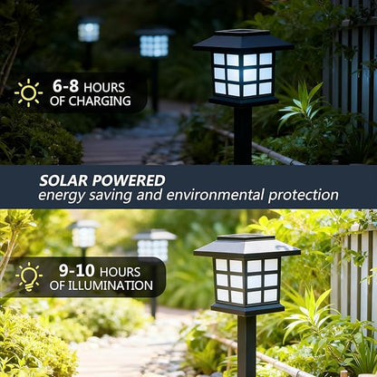 Solar Outdoor Lights,12 Packs LED Solar Garden Lights Outdoor Waterproof,Auto On/Off Path Light,Maintain 8 Hours for Your Garden,Landscape,Path,Yard,Patio,Driveway