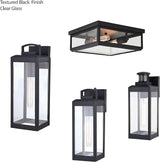 VAXCEL Kinzie Outdoor Porch Light, 5" W x 14.25" H Black Outdoor Lantern, Modern Dusk to Dawn Wall Light for Porch | Lumora