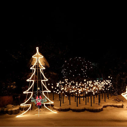 Solar Red Bird Landscape Lamp Outdoor Waterproof LED Christmas Lawn Light with Solar Charging, Decorative Xmas Tree Pathway Stake for Garden and Patio