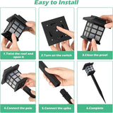 12-Pack Solar Walkway Lights,Solar Pathway Lights Outdoor, Auto Charge/Discharge Ground Lamp , IP44 Waterproof | Lumora