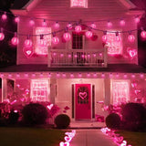 LAMPHOME 26FT G40 LED Outdoor Valentine's Day String Lights, Pink Valentines Decorations Lights with 13 | Lumora