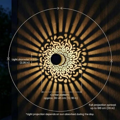 2026 NEW Solar Mandala Lights Outdoor, Decorative Solar Mandala Lights, Waterproof and Windproof, Solars Powered Mandalas Light for Garden Post Patio Backyard Yard Decor (2PCS)