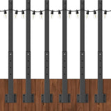 6 Pack 2.8 FT String Light Poles,Metal Lights Poles for Outdoor String Light, Rustproof Heavy Duty for Outside | Lumora