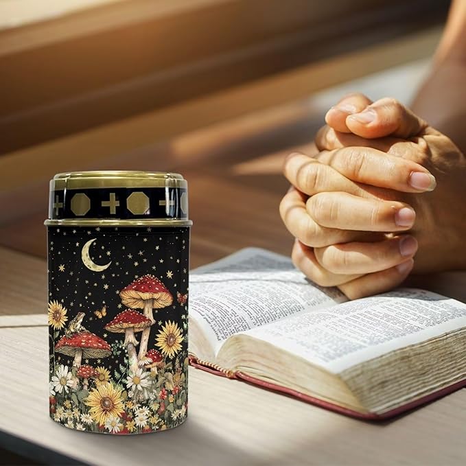 Starry Mushroom Print Solar Lights Outdoor, Solar Pathway Lights Outdoor, Decorative Solar Powered Garden Yard Lights for Walkway Sidewalk Driveway