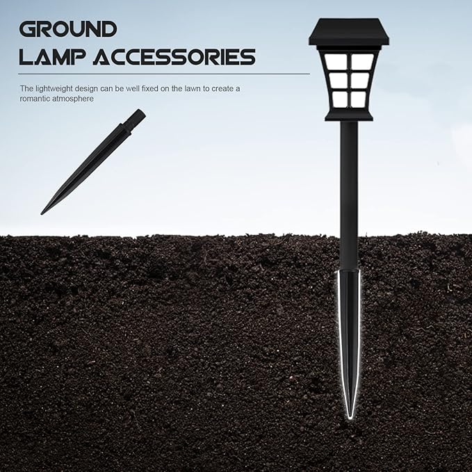 GANAZONO Ground Spike 5.51 Inch Landscape Lighting Accessories Durable Plastic Stakes for Outdoor Garden Solar | Lumora