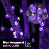 20 LED Decorations Crystal Globe Solar String Outdoor Lights with 8 Lighting Modes Waterproof Solar Powered Patio | Lumora