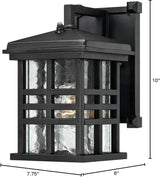 Westinghouse 6204500 Caliste 1 Light Outdoor Wall Lantern with Dusk to Dawn Sensor, Textured Black | Lumora
