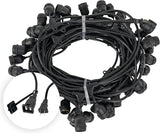 100-ft 50 Suspended Sockets E26 Commercial Patio Light Stringer, Heavy Duty - Outdoor Security Flood Light | Lumora