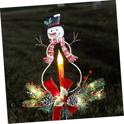 Christmas Snowman Solar Garden Path Light Led Outdoor Decoration for Lawn and Landscape Charming Holiday Solar Lamp for Christmas Decor