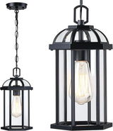 Outdoor Pendant Light,Modern Hanging Porch Light,Black Exterior Pendant Lighting Fixture, Outdoor Chandelier for | Lumora