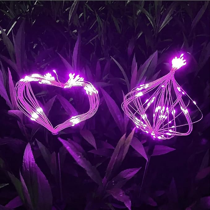 JJGoo Solar Firework Lights, 2 Pack 120 LEDs 2 Lighting Modes Solar Garden Lights Outdoor Waterproof for Yard Patio | Lumora