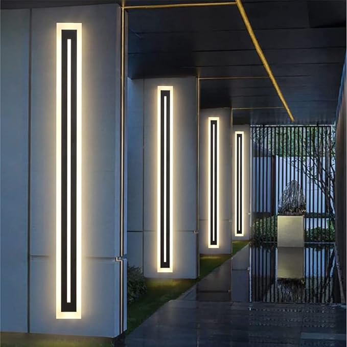 LED Long Wall Light Outdoor Wall Mounted Modern Lighting Fixture IP65 Waterproof Outdoor Wall Light, Suitable for Courtyard/Exterior Wall/Patio(Dimmable, 39.4inch)