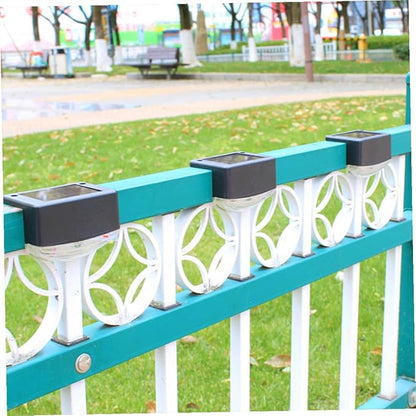 4pcs Solar Step Lights Outdoor LED Garden Lamps Warm Glow Dark Shell Solar Powered Landscape Lighting for Stairs Patio Deck Courtyard Fence