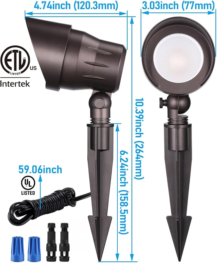LEONLITE Low Voltage LED Landscape Spotlight, 5W 12V Pathway Lights Outdoor, CRI90, Aluminum Spot Lights for | Lumora