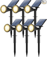 Solar Spot Lights Outdoor Waterproof 180° Adjustable Solar Powered Landscape Lights for Yard 4 Lighting Modes Solar | Lumora