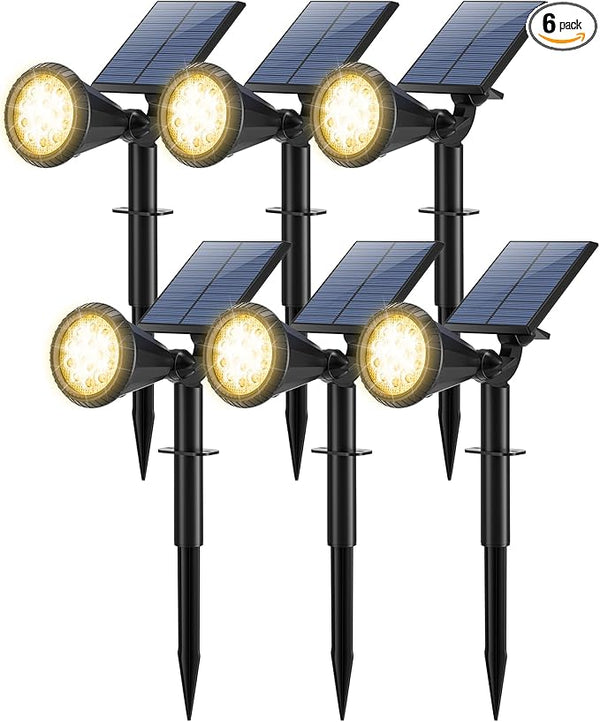 Solar Spot Lights Outdoor Waterproof 180° Adjustable Solar Powered Landscape Lights for Yard 4 Lighting Modes Solar | Lumora