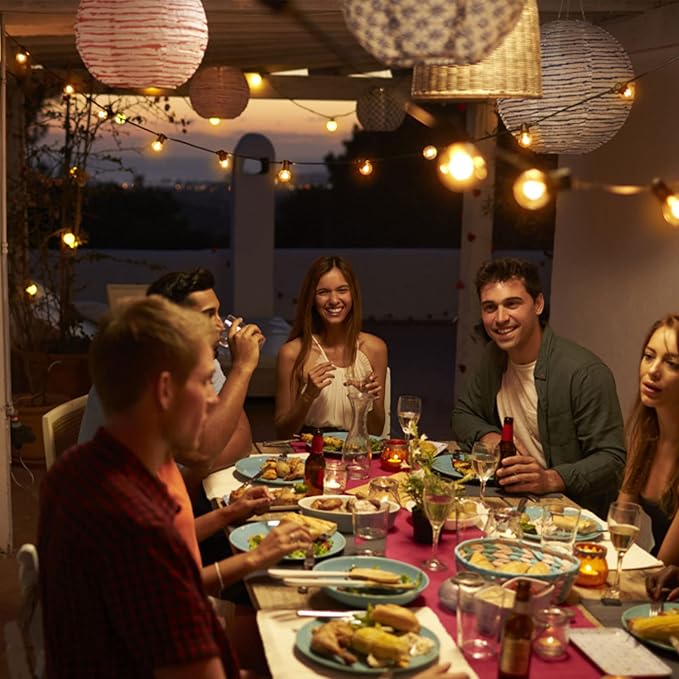 Outdoor String Lights, 150FT Patio Lights with 75 Shatterproof G40 Globe Bulb(3 Spare), Waterproof Connectable | Lumora