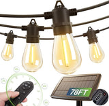 addlon 78(72+6) FT Solar String Lights Outdoor Waterproof with USB Port & Remote Control Solar Patio Lights Long | Lumora