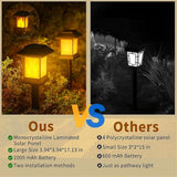 6Pack Solar Pathway Lights Outdoor with Flickering Flame, IP65 Waterproof, Solar Flame Lights with Hook, Upgraded | Lumora