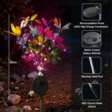 Solar Path Lights Outdoor 4 Pack, LED Flower & Butterfly Decor, Waterproof Auto On/Off, Bigger Solar Panel for | Lumora