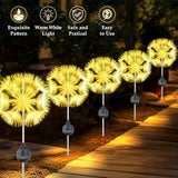 Solar Garden Lights Outdoor Waterproof Decorative, 2-Pack 19LED Warm White Fairy Light 8 Modes, Solar Firework | Lumora