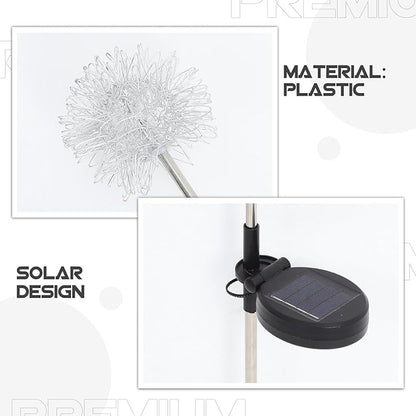 VALICLUD Solar Dandelion Outdoor Lights Solar Garden Path Lights with Ground Plug LED Lawn Decor for Patio and Yard