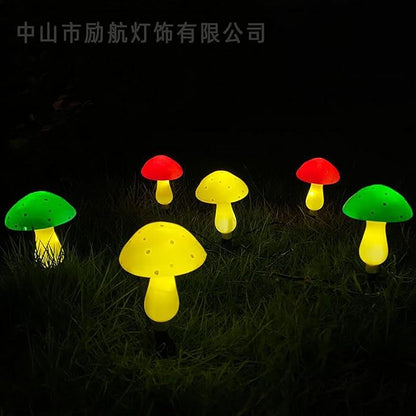 Outdoor Solar Garden Lights, Yard Decorations Mushroom -1Pack 6 Mushroom