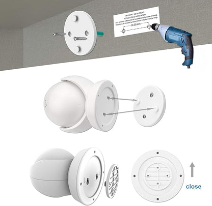 HONWELL Battery Operated Motion Sensor Light Outdoor Wireless Waterproof Spotlight Motion Detector Security Light, Light Sensor Auto On Off for Porch Stair Hallway Garage Wall Shed House Door (1Piece)