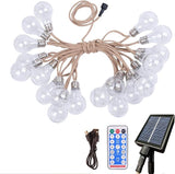 Solar Outdoor Garden Twine String Lights,LED Patio Lights with Solar/USB Dual Power Supply Design, With 20 | Lumora
