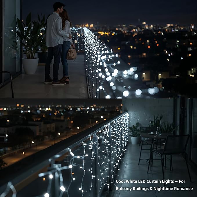 100 LED String Lights 33ft Cool White, Plug in Fairy Lights with 8 Modes, Indoor Outdoor Christmas Lights for | Lumora