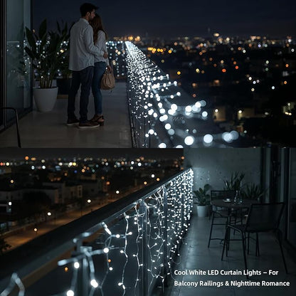 100 LED String Lights 33ft Cool White, Plug in Fairy Lights with 8 Modes, Indoor Outdoor Christmas Lights for Bedroom Tree Patio Porch Wedding Holiday Decorations (Cool White, 100 LED 33ft)