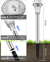 Mini Solar Pathway Lights Christmas Outdoor 12 Pack Waterproof Upgraded Bright LED Solar Garden Lights Stainless | Lumora