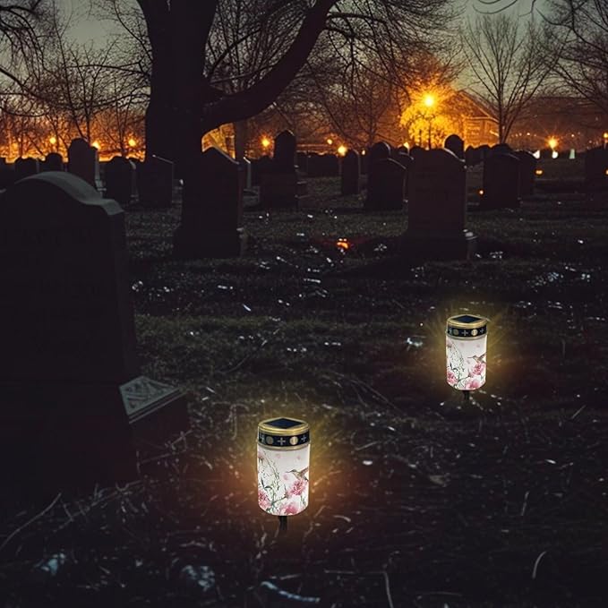 Hummingbird Cemetery Lights for Grave Solar Waterproof Led Solar Lights for Outside Solar - Outdoor Path Light | Lumora