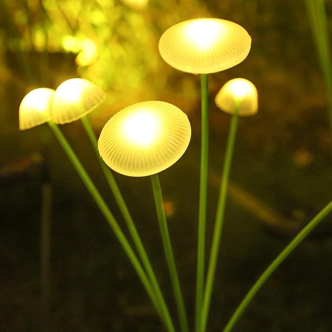 Ochine 2 Pack Solar Mushroom Garden Lights for Outside, Solar Lights Outdoor, Waterproof Solar Pathway Lights Outdoor Decor for Lawn Yard Garden Home Decor