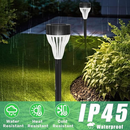 Solar Pathway Lights, 8 Pack LED Outdoor Waterproof, Auto On/Off Solar Garden Lights for Yard, Lawn, Walkway & Driveway Landscape Lighting (8)