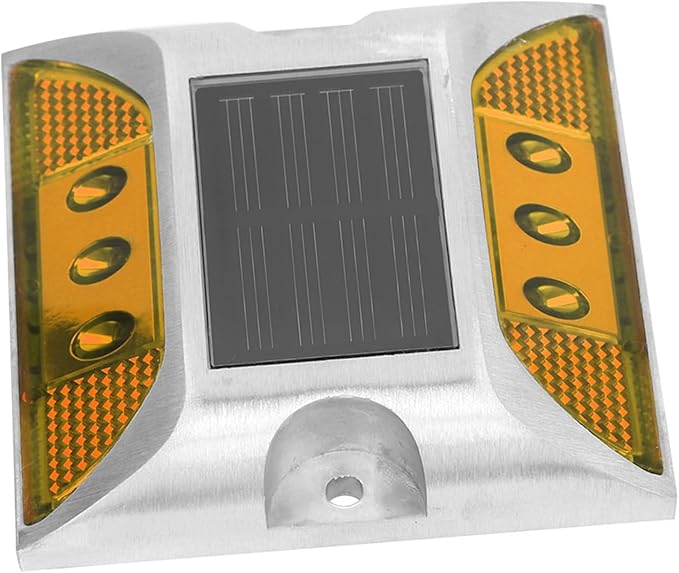 LED Solar Ground Marker Lights, Outdoor Driveway Pathway Spike Lamps, Yellow, Weather-Resistant for Road Highway | Lumora