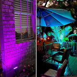Spotlights Outdoor, RGB Color Changing Landscape Lights 12W 800lm 120V Plug in LED Spot Lights with Remote, IP66 | Lumora