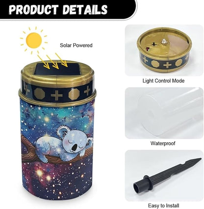 ZOUTAIRONG Solar Light for Cemetery Grave 6 Pack Solar Garden Lights 6 Pack Solar Garden Lights Outdoor Solar Pathway Lights Outdoor Cemetery Solar Lights for Grave Solar Lights Koala