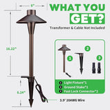 Landscape Path Lights, 3000K/4000K/5000K Selectable Pathway Lights, 12V Low Voltage Wired, LED Outdoor Waterproof | Lumora