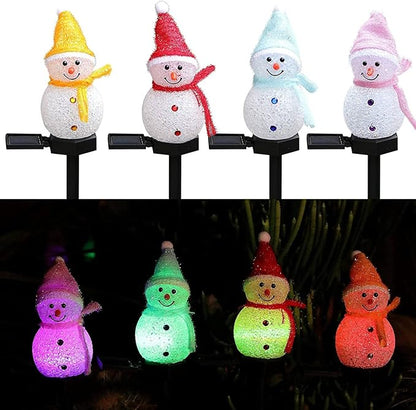 Solar Lights Christmas Solar Powered LED Light Decor Outdoor Garden Stake Lamps Xmas Yellow
